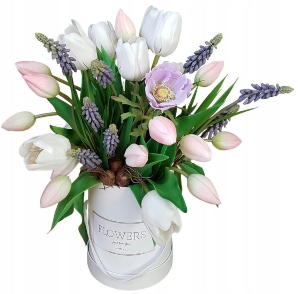 Flower box tulipany szafirki i anemony S