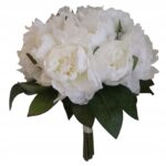 Duży bukiet 12 piwonii białych