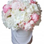 Flower box piwonie, hortensje i róże M