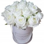 Flower box róże białe 17
