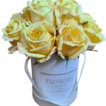 Flower box róże żółte 12
