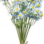 Bukiet kwiatów niebieskie rumianki 25cm