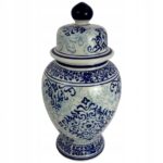 Ginger waza ceramiczna biało-niebieska L
