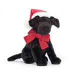 Jellycat maskotka pies labrador w czapce Świętego Mikołaja 22cm