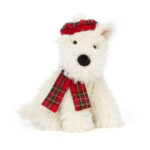 Jellycat maskotka pies west terrier w czapce i szaliku 21cm