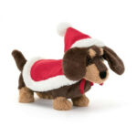 Jellycat pies jamnik w stroju Świętego Mikołaja 15cm