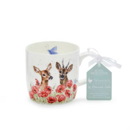 Royal Worcester kubek porcelanowy jeleń i sarenka