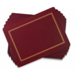 Pimpernel podkładki duże na stół pod talerz bordowe złote 6szt.