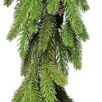 Zimowa girlanda iglasta świerk z szyszkami 130cm