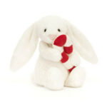 Jellycat maskotka świąteczny królik króliczek z laską cukierkową 18cm