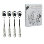 Kitchen Craft 4 łyżeczki porcelanowe deserowe Alicja w Krainie Czarów