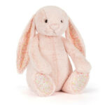 Jellycat maskotka królik króliczek pudrowy różowy z kwiecistymi uszami 51cm