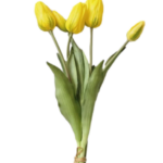 Bukiet tulipanów tulipany żółte gumowe 5szt