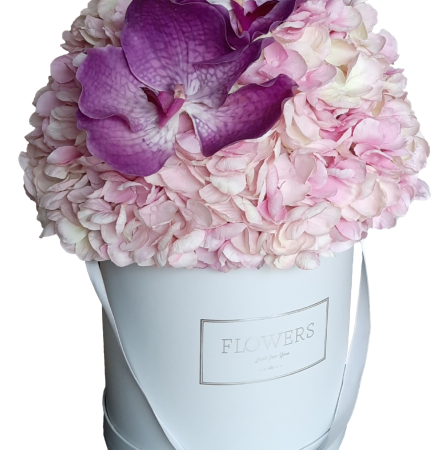 Flower box duży hortensje gumowe storczyki orchidea vanda L