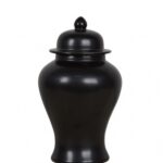 Amfora ceramiczna waza ozdobna czarna 37cm