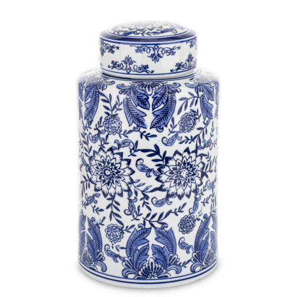 Amfora ceramiczna wazon niebieskie kwiaty 33cm