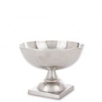 Misa wazon na postumencie srebrna metalowa 15cm