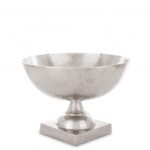 Misa wazon na postumencie srebrna metalowa 18cm