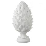 Figurka dekoracyjna karczoch ozdobny biały 46cm