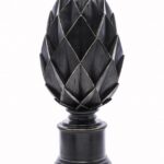 Figurka karczoch ozdobny czarny 43cm