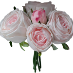 Bukiet róż róże różowe gumowe silikonowe real touch
