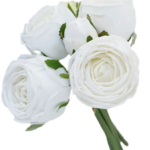 Bukiet róż róże białe gumowe silikonowe real touch