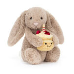 Jellycat króliczek królik beżowy z tortem urodzinowym 31cm