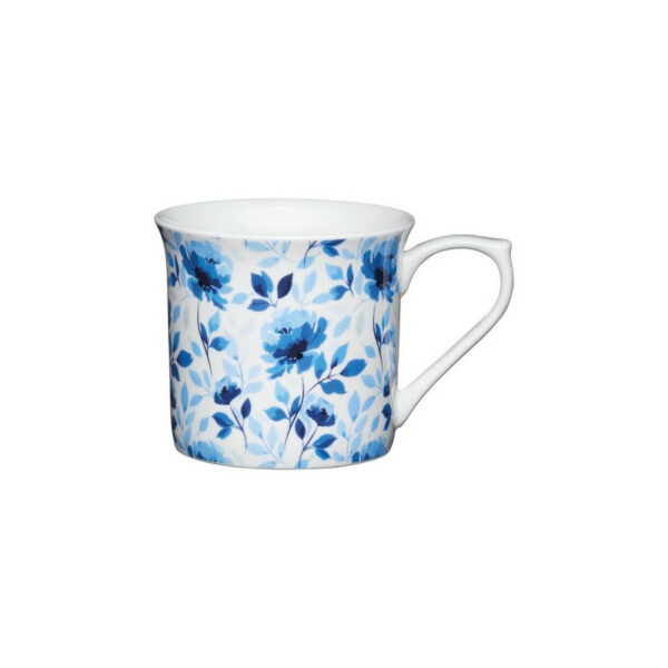 Kitchen Craft kubek porcelanowy niebieskie kwiaty