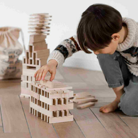 Wooden Story klocki drewniane archtektoniczne 100 elementów
