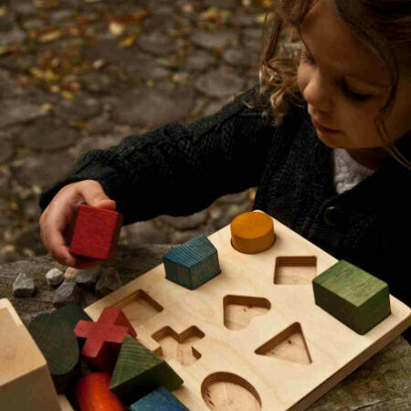 Wooden Story drewniane klocki sortowanie kształtów