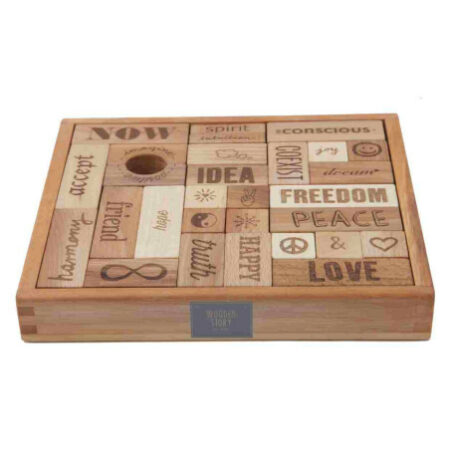 Wooden Story drewniane klocki Peace & Love 29 elementów