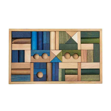 Wooden Story drewniane klocki w skrzynce 54 elementy