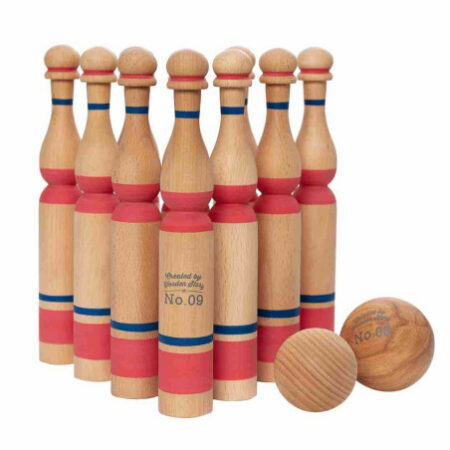 Wooden Story drewniane kręgle czerwone 10szt