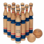 Wooden Story drewniane kręgle niebieskie 10szt