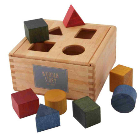 Wooden Story drewniane klocki box do sortowania kształtów