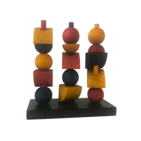 Wooden Story płotek Modern Y Modern Stacking Toy drewniane klocki