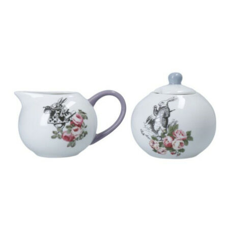 Kitchen Craft mlecznik i cukiernica porcelanowa Alicja w Krainie Czarów