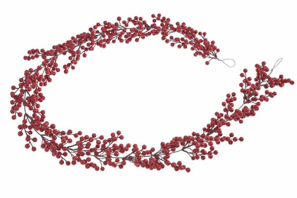 Girlanda czerwone owoce głogu 180cm