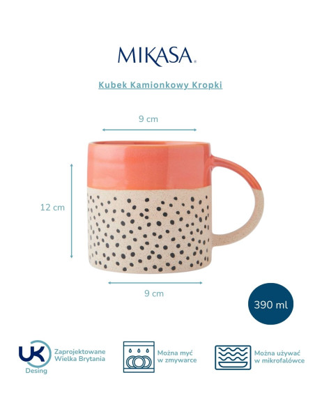 Mikasa kubek kropki 390ml - obrazek 3