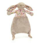 Jellycat szmatka przytulanka króliczek beżowy z kwiecistymi uszami "petal"