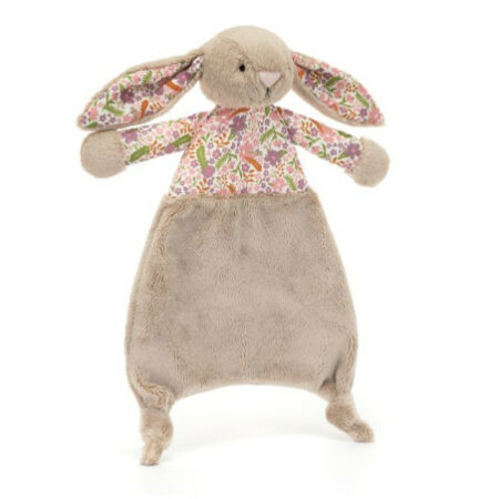 Jellycat szmatka przytulanka króliczek beżowy z kwiecistymi uszami "petal"