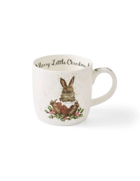 Royal Worcester kubek porcelanowy zając królik siedzący w świątecznym puddingu
