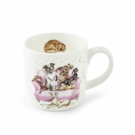 Royal Worcester kubek porcelanowy pieski psy na kanapie