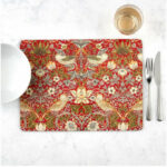 Pimpernel podkładki duże na stół ptaki truskawki 30x23cm 6szt.