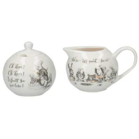 Kitchen Craft mlecznik i cukiernica porcelanowa Alicja w Krainie Czarów