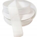 Wstążka welurowa biała 2,5cm 9 metrów