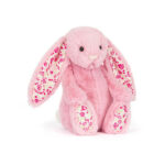 Jellycat maskotka królik króliczek różowy z kwiecistymi uszami LUX 31cm