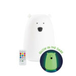 Rabbita&Friends lampka nocna miękka silikonowa miś duży świeci w ciemności na pilota