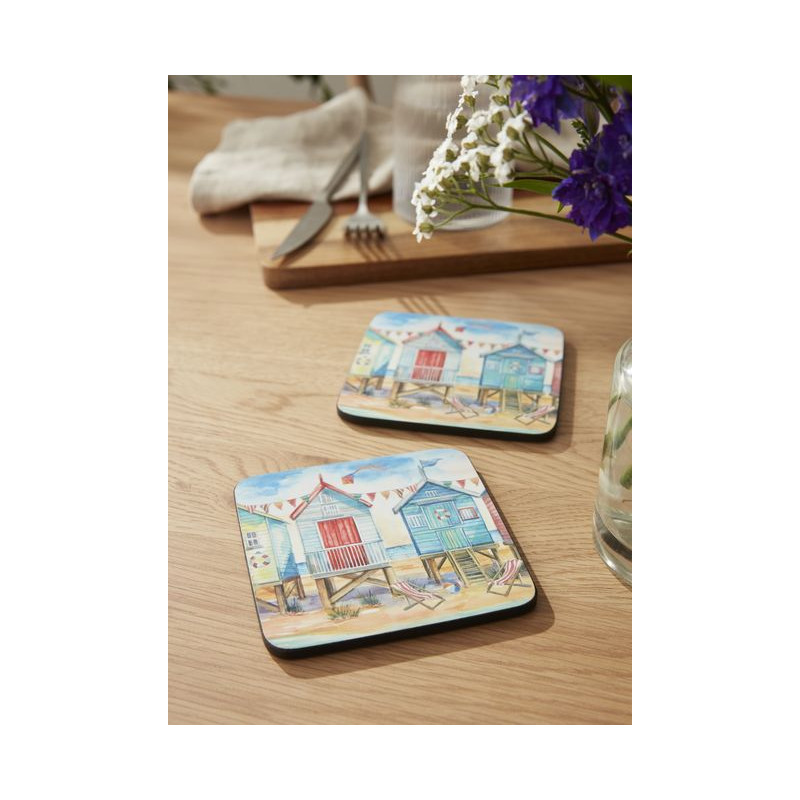Pimpernel podkładki małe na stół pod kubek domki plażowe 6szt - obrazek 2
