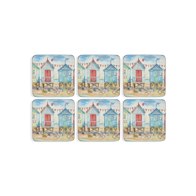 Pimpernel podkładki małe na stół pod kubek domki plażowe 6szt - obrazek 3